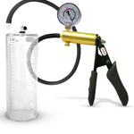 LeLuv® Ultima Premium Penis Pump - Black Silicone Grip and Hose - Round Flange Cylinders
