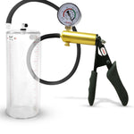 LeLuv® Ultima Premium Penis Pump - Black Silicone Grip and Hose - Round Flange Cylinders