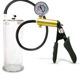 LeLuv® Ultima Premium Penis Pump - Black Silicone Grip and Hose - Round Flange Cylinders