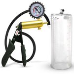 LeLuv® Ultima Premium Penis Pump - Black Silicone Grip and Hose - Round Flange Cylinders