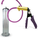 Penis Pump LeLuv ULTIMA Handle & Hose Silicone Ergonomic Grips, Silicone Hose with WIDE FLANGE Cylinder