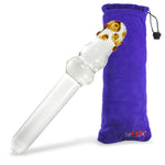 LeLuv Glass 8 Inch Nubby Baton G-Spot Wand Dildo