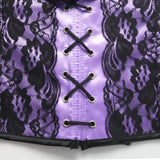 Lingerie G String Corset Set Romantic Costume Strapless Purple Bustier