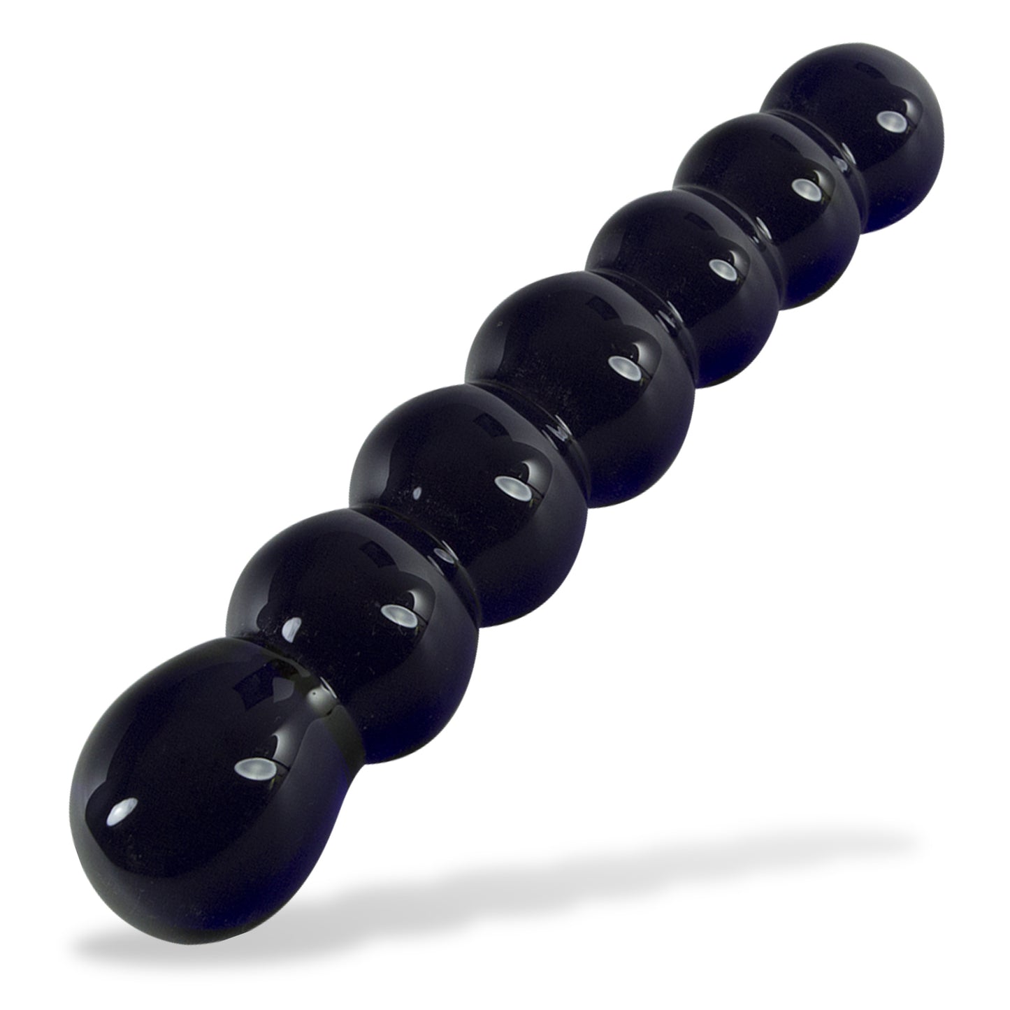 LeLuv Dildo Glass 6.5 inch Bent Bubble Wand Bundle with Premium Padded Pouch