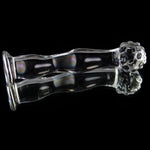 LeLuv Glass 7 Inch Pearly Dandelion Head Wavy G-Spot Dildo