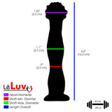 LeLuv Glass 7 Inch Pearly Dandelion Head Wavy G-Spot Dildo