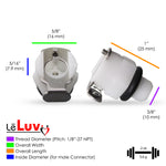 Quick-Release Vacuum Fitting SET - 1/4" Barbed Male to Threaded Female