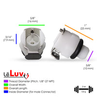 Quick-Release Vacuum Fitting SET - 1/4" Barbed Male to Threaded Female