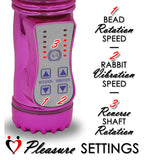 Thrusting Rabbit Vibrator | Dual Action Butterfly Clitoral Stimulator | Battery-Powered
