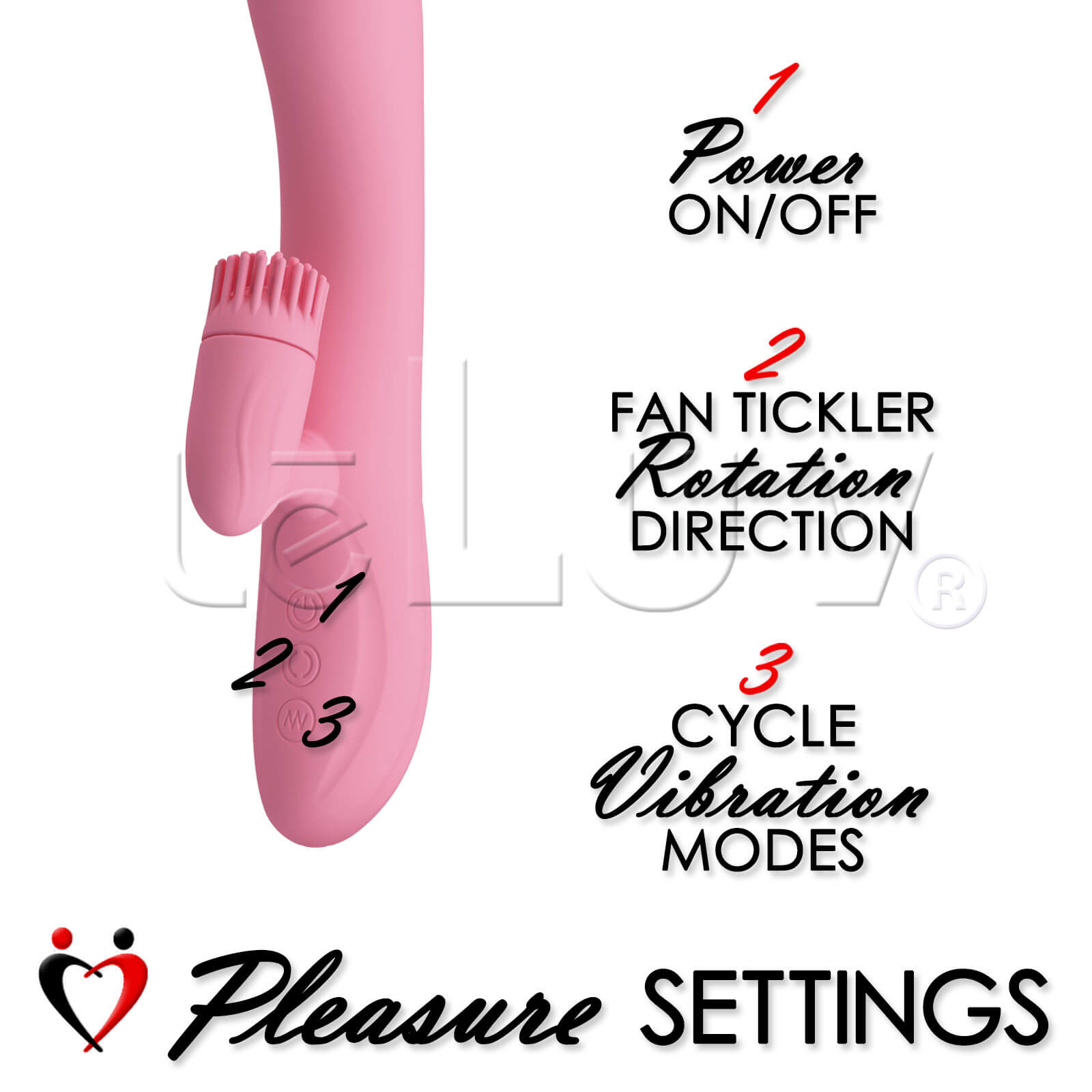 Rabbit Vibrator Rotating Nubs Clitoral Tickler Smooth Silicone Recharg Rabbit Vibrator Rotating Nubs Clitoral Tickler Smooth Silicone Recharg