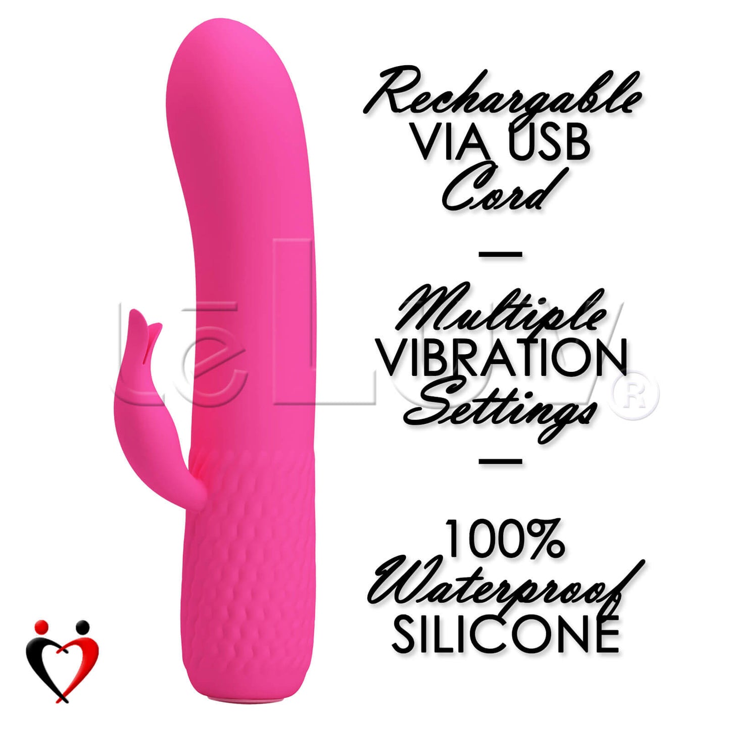 Rabbit Vibrator Flexible 12 Mode USB Rechargable Smooth Silicone