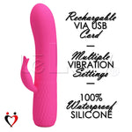 Rabbit Vibrator Flexible 12 Mode USB Rechargable Smooth Silicone