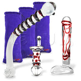 Glass RED PASSION 3 Piece Gift Set Dildos & Butt Plug