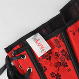 Sultry Seductress Red Bustier Lingerie Boned Corset Set Plus Sizes
