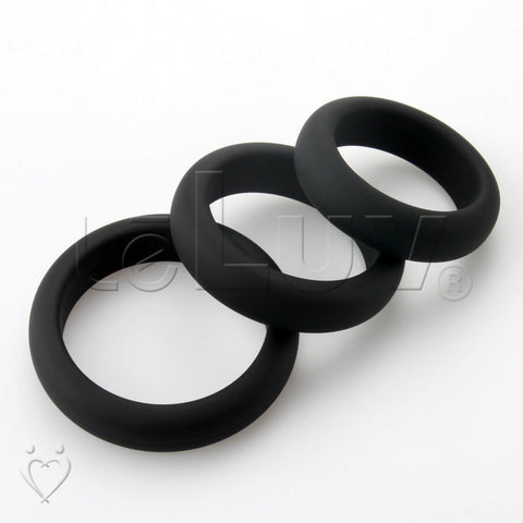 Flat Inside Cock Ring  3-Pack 36mm (1.4"), 41mm (1.6") and 45mm (1.8")
