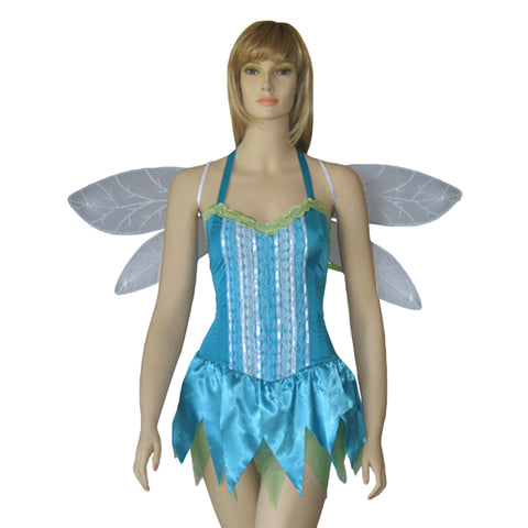 Roleplay Fairy Nymph Halloween Costume + Wings Full Set