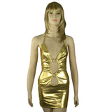 Clubwear Gold + Chain Mini Dress Outfit Vinyl Cleopatra Hottie