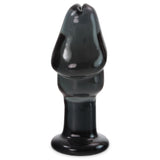 Glass Shade of Grey Giant Stubby Cock Head Sculpture Daring Dildo