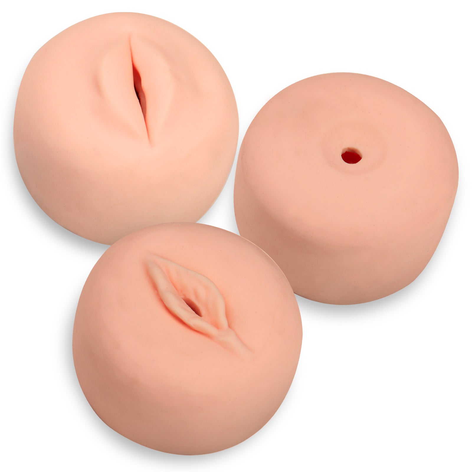 Realistic Vagina, Anus and Mouth Donuts Soft Silicone Seals for Penis