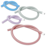 Uncoated Silicone Hose Light Color & Male Fitting for Vacuum Pumps | Choose Length