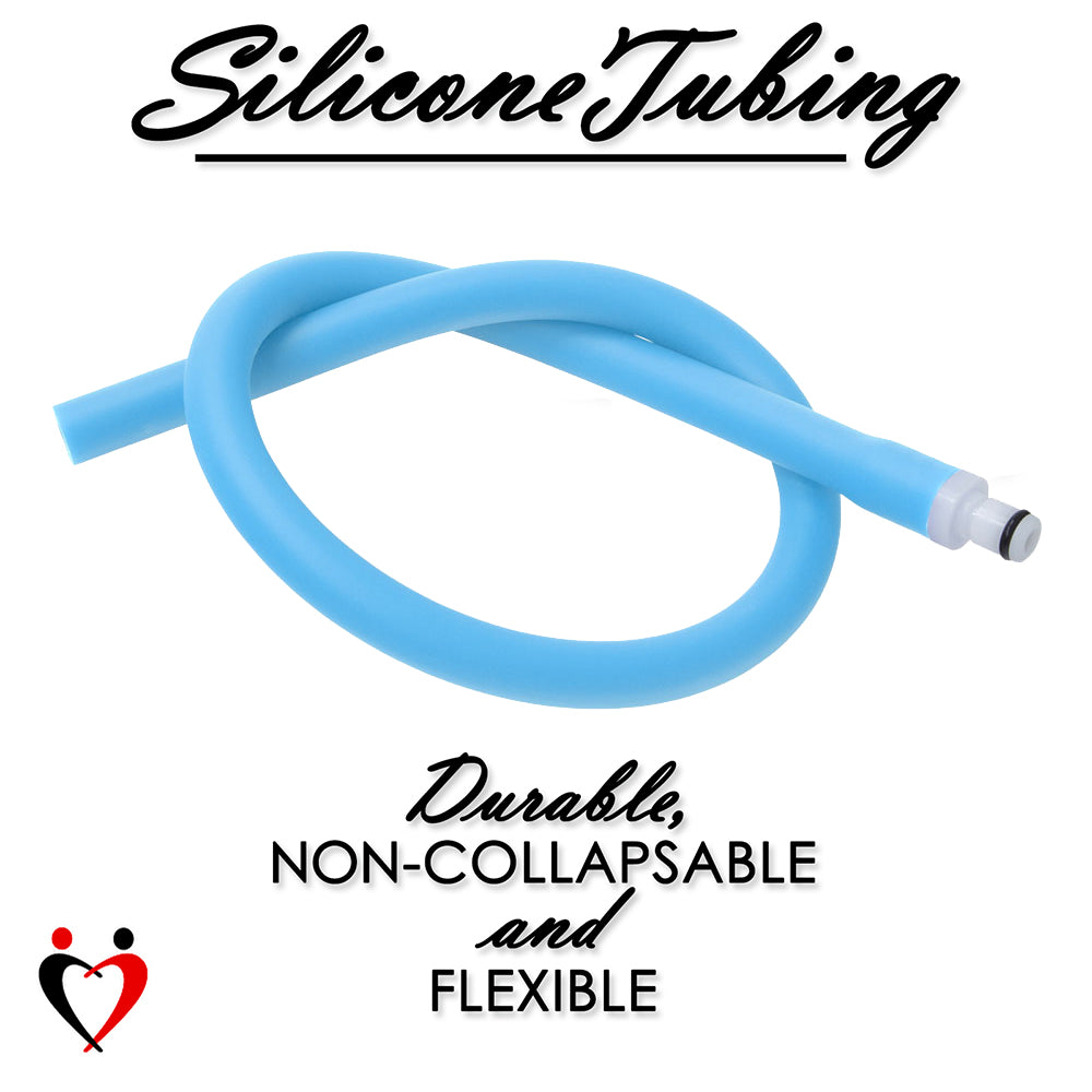 Uncoated Silicone Hose Light Color & Male Fitting for Vacuum Pumps | Choose Length