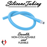 Uncoated Silicone Hose Light Color & Male Fitting for Vacuum Pumps | Choose Length