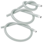 Uncoated Silicone Hose Light Color & Male Fitting for Vacuum Pumps | Choose Length