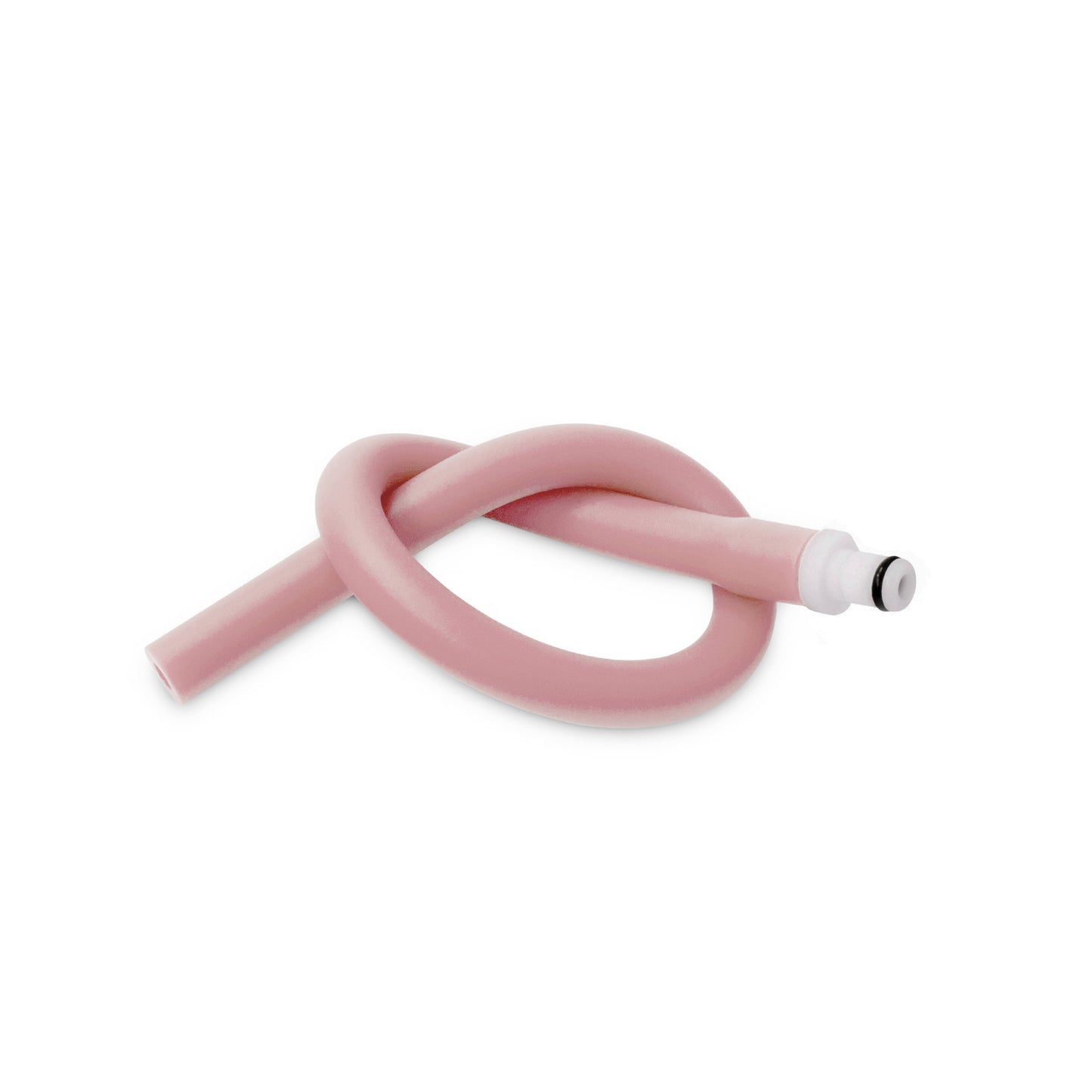Uncoated Silicone Hose Light Color & Male Fitting for Vacuum Pumps | Choose Length
