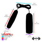 LeLuv Classic Vibrating Silver Bullet - Multispeed Dial Controller Wired Chrome Massager