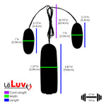 LeLuv Classic Vibrating Silver Bullet - Multispeed Dial Controller Wired Chrome Massager
