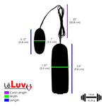LeLuv Classic Vibrating Silver Bullet - Multispeed Dial Controller Wired Chrome Massager