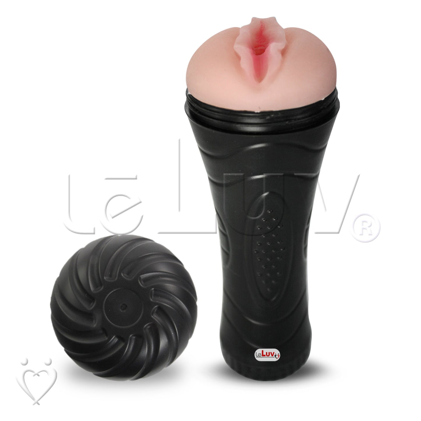 Handheld Slim Male Masturbator in Black Case