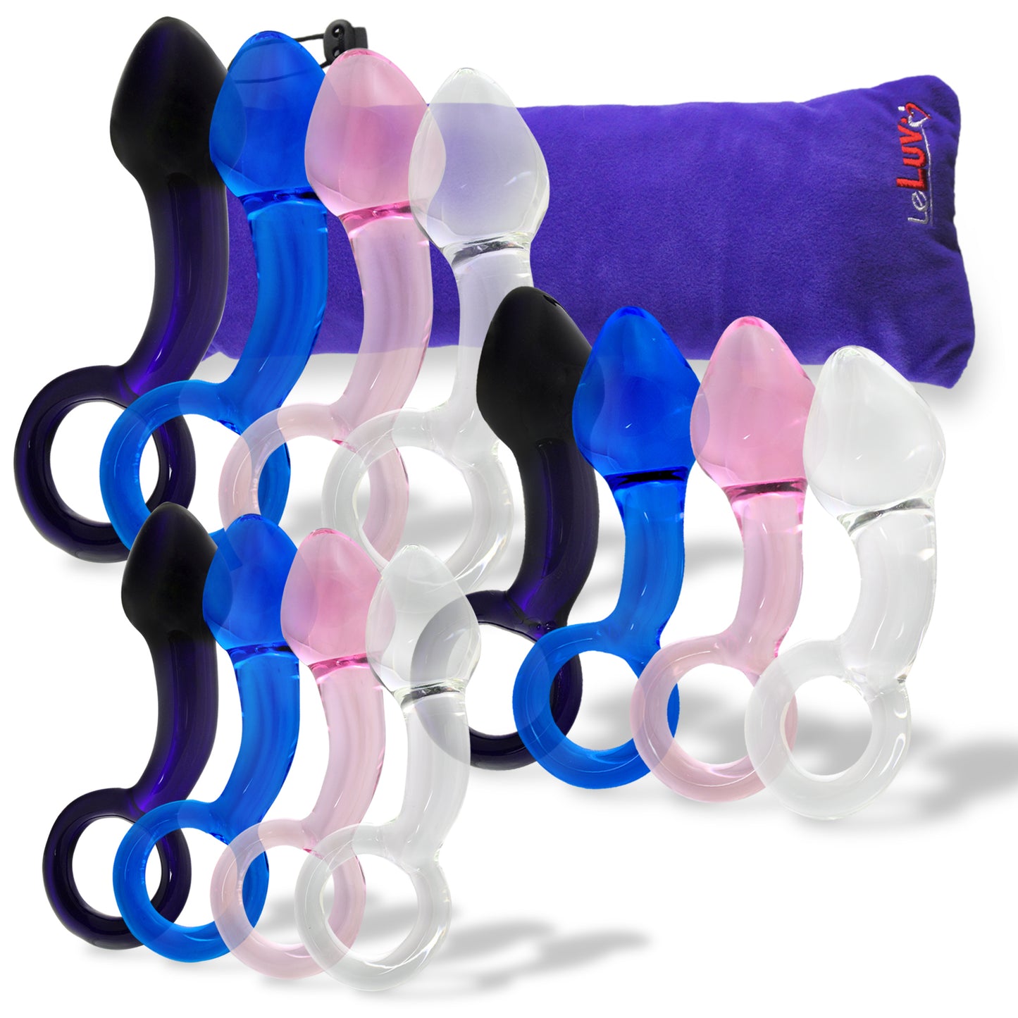 LeLuv Glass Prostate Massager Beginner Male Anal Toy  Kodi Distributing LLC