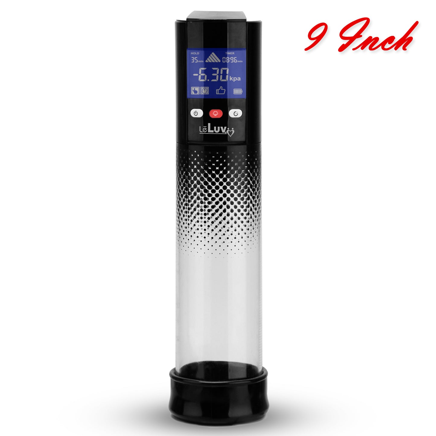 LeLuv® Smart LCD iPump® Penis Pump Kit | 8 or 9 Inch Cylinder + TPR Seal