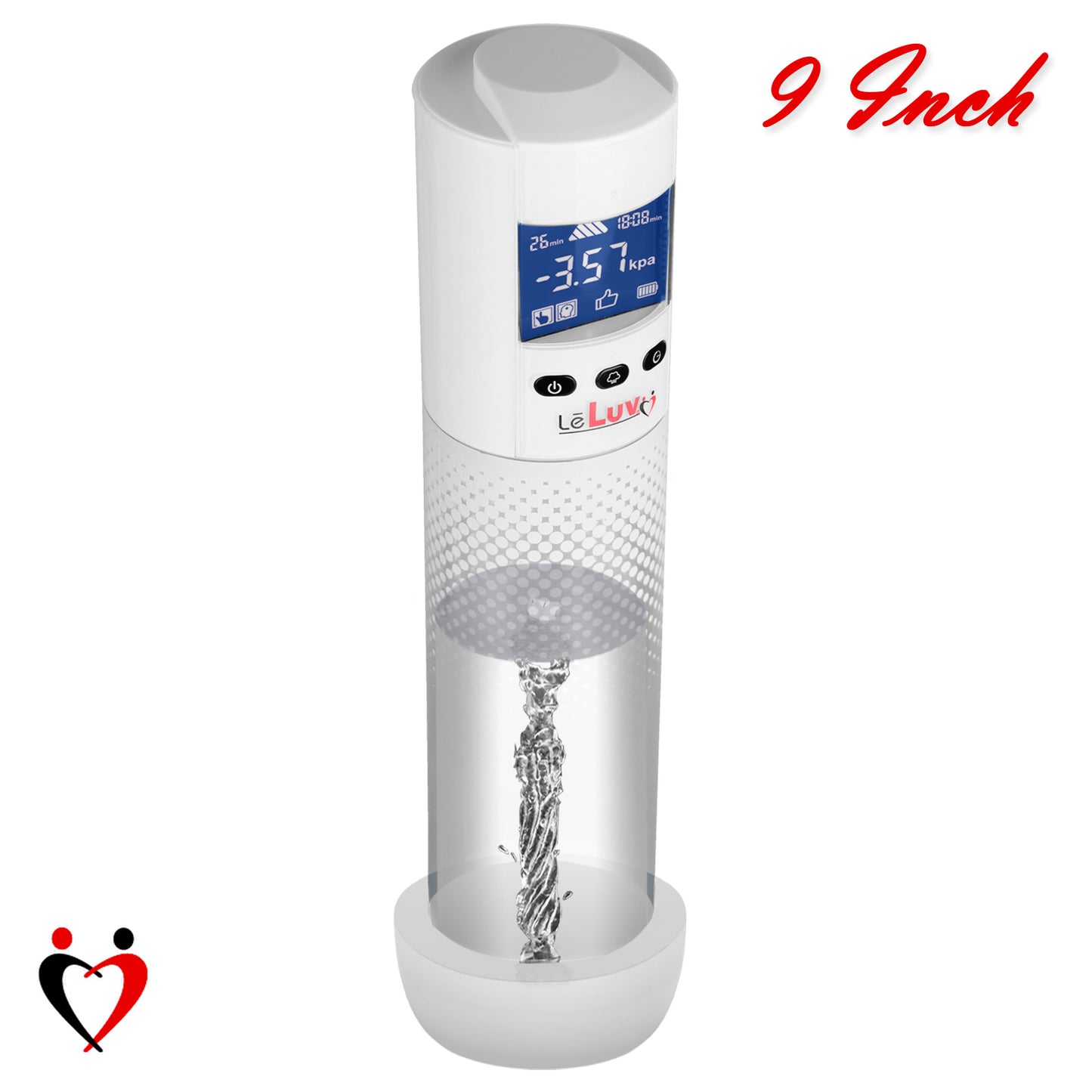 LeLuv® Smart LCD iPump® Penis Pump Kit | 8 or 9 Inch Cylinder + Magic Sleeve™