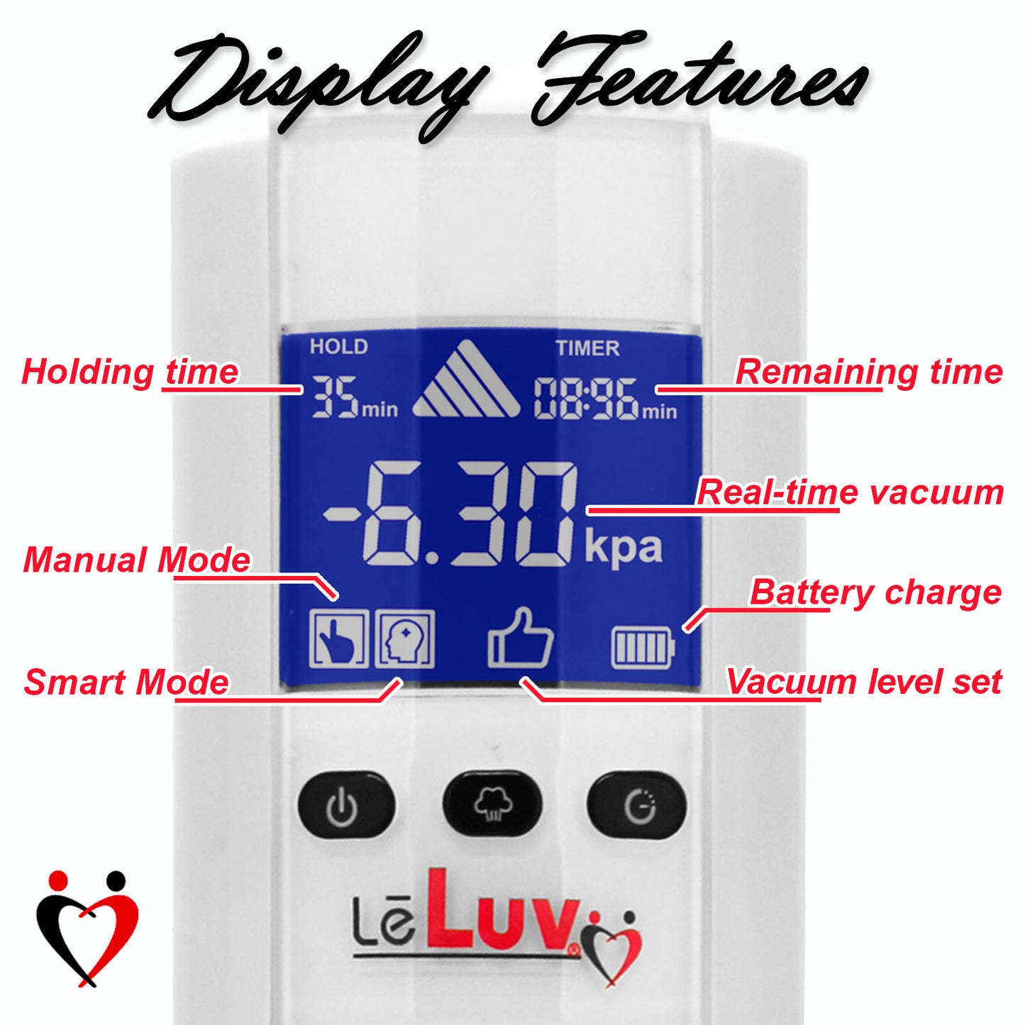 White iPump Smart LCD Head with Adapter Penis Pump | 12 Inch Length x 1.35-3.70 inch Diameter Untapered Cylinder