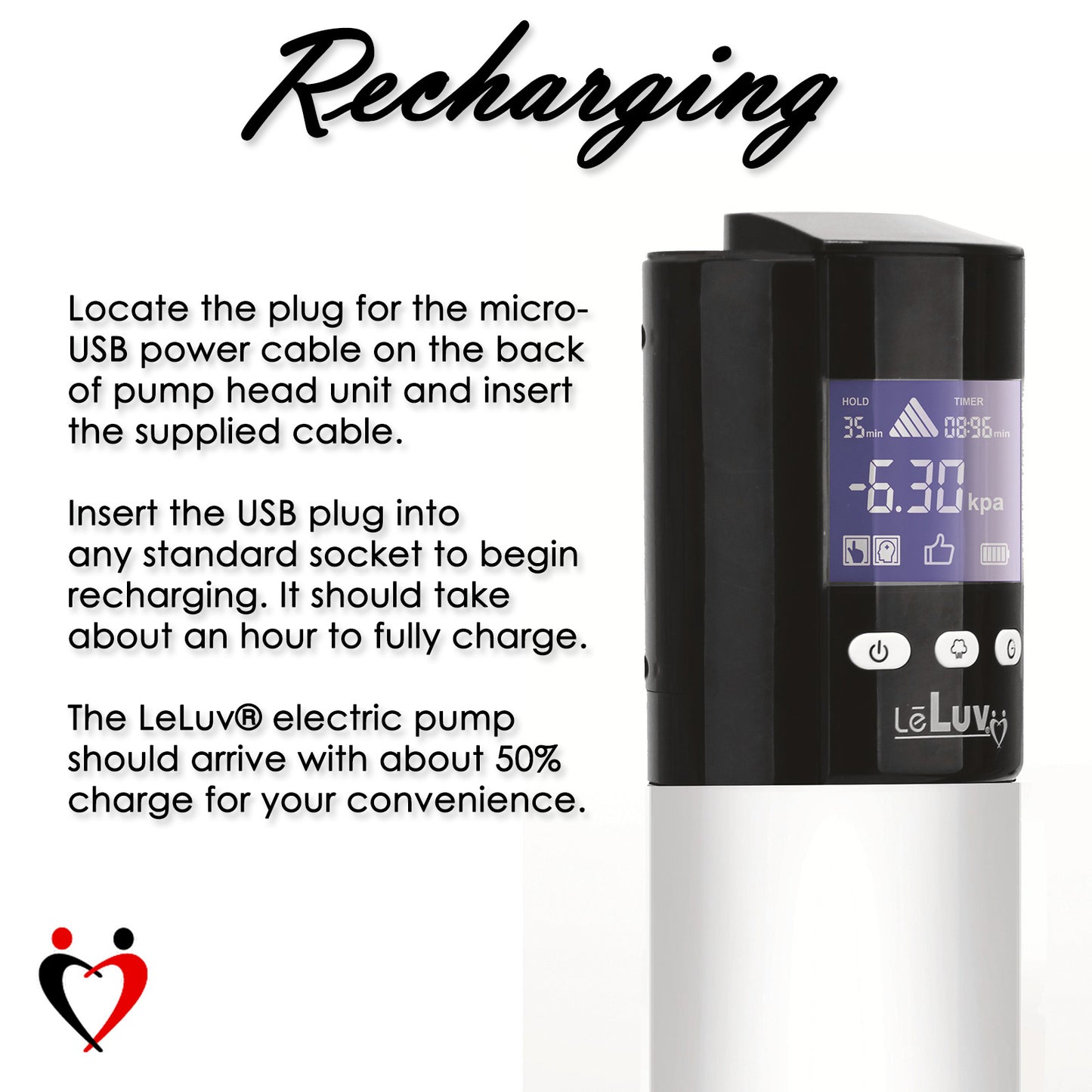 LeLuv® Smart LCD iPump® Penis Pump Kit | 8 or 9 Inch Cylinder + TPR Seal