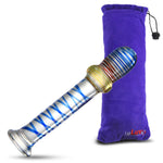 LeLuv Glass 7 Inch Bubble Headed Deluxe Thick Dildo
