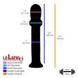 LeLuv Glass 7 Inch Bubble Headed Deluxe Thick Dildo