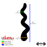 Glass Snake Colorful Curvy Dildo