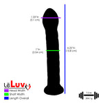 Glass Dildo Swirled Texture Shaft, Pointed Tip and Flat Base