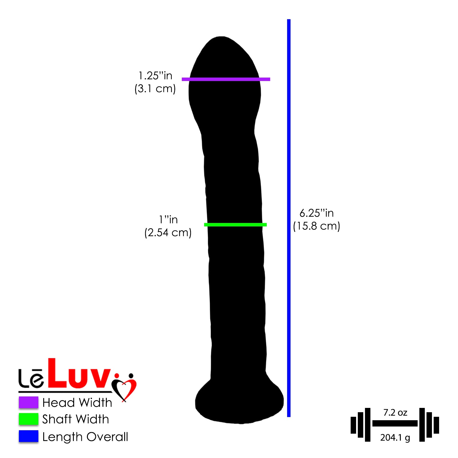 Glass Dildo Swirled Texture Shaft, Pointed Tip and Flat Base