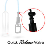 Basic EasyOp Penis Pump - Tgrip Handle and Clear Hose - Choose Cylinder Size/Color
