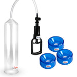 LeLuv Tgrip Handle EasyOp Penis Pump + TPR Sleeves 3 Pack - Clear Hose, 2.0" Cylinder