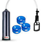 LeLuv Tgrip Handle EasyOp Penis Pump + TPR Sleeves 3 Pack - Clear Hose, 2.0" Cylinder