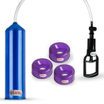 LeLuv Tgrip Handle EasyOp Penis Pump + TPR Sleeves 3 Pack - Clear Hose, 2.0" Cylinder