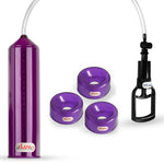 LeLuv Tgrip Handle EasyOp Penis Pump + TPR Sleeves 3 Pack - Clear Hose, 2.0" Cylinder