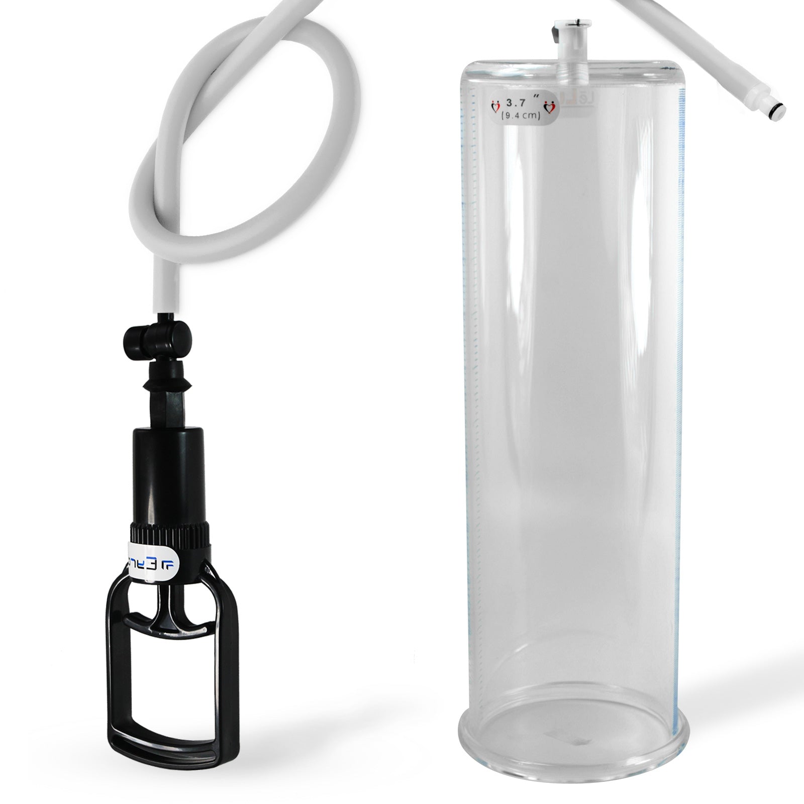Tgrip QR Cylinder Penis Pump Kit - 12" x 3.70" Acrylic Cylinder