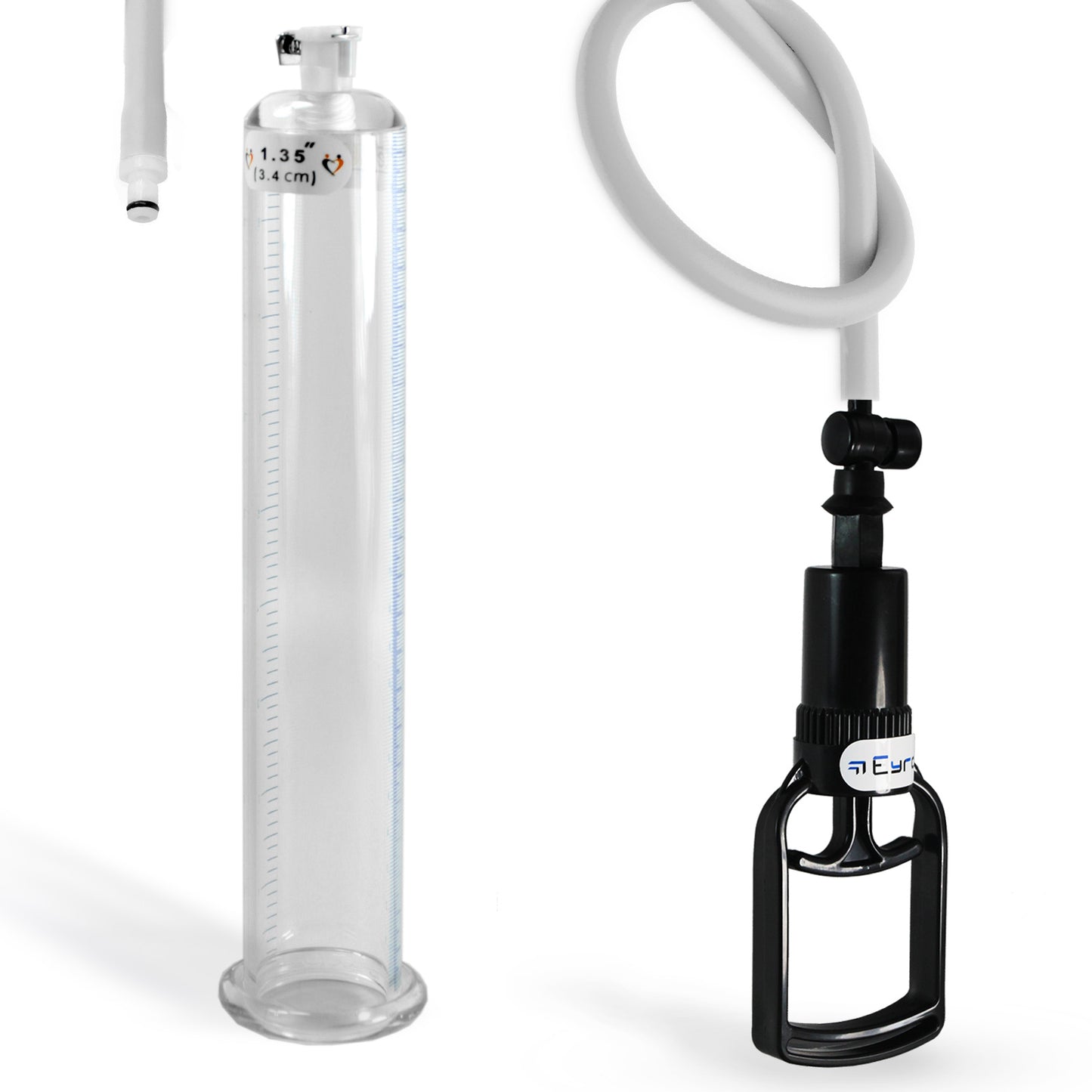 Tgrip QR Cylinder Penis Pump Kit - 9" x 1.35" Acrylic Cylinder