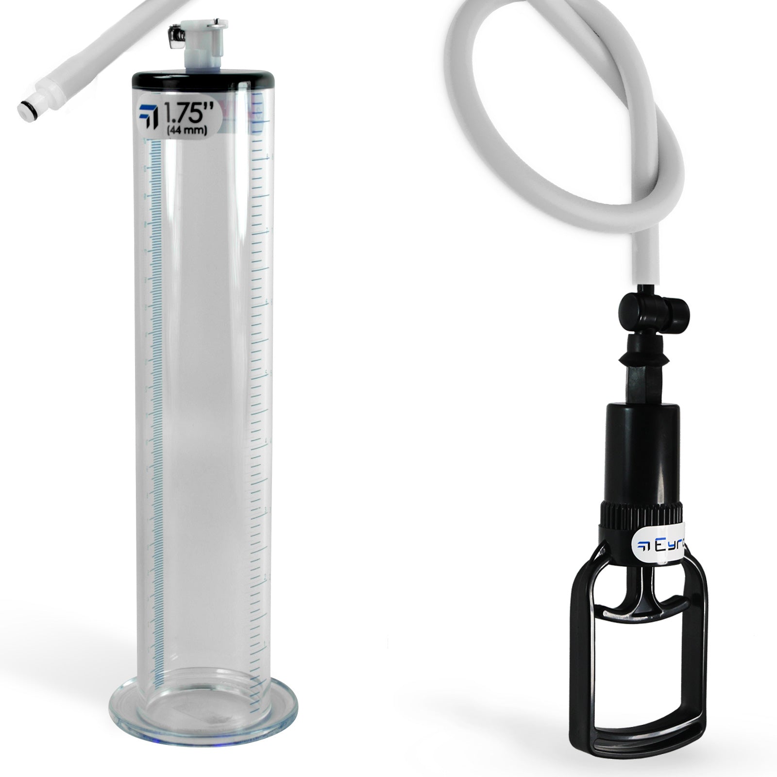 Tgrip Black Handle QR Cylinder Penis Pump 9" Length x 1.75" Diameter WIDE Flange Cylinder